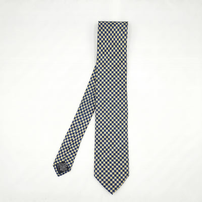 Navy & Ivory Geometric Tie