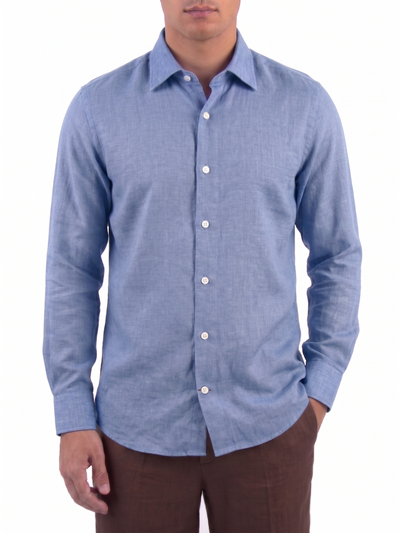 Indigo Blue Linen Shirt