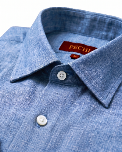 Dusty Blue Linen Shirt