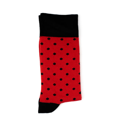 Red & Black Polka Dots Socks