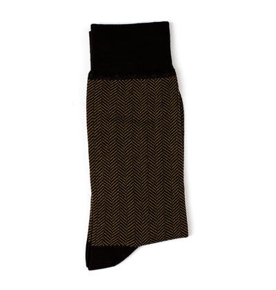 Brown Herringbone socks