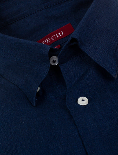 Navy Linen Shirt