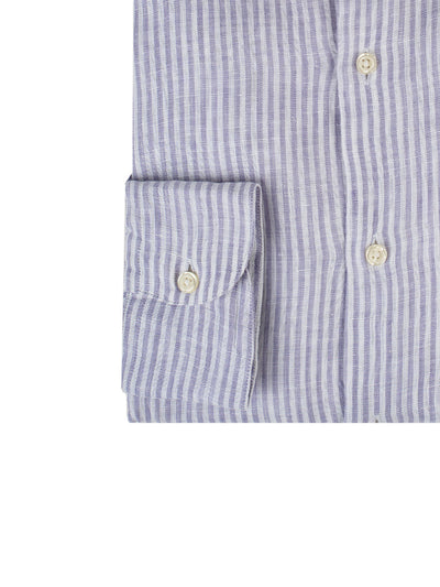 Mauve Bengal Stripe Linen Shirt