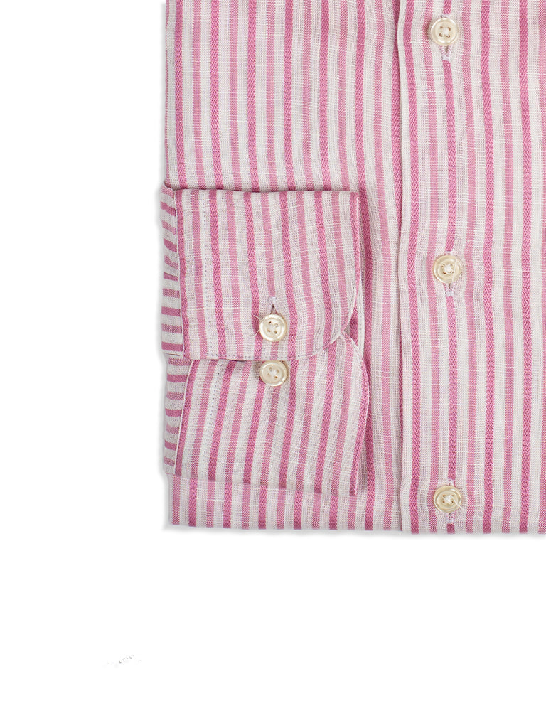Pink Multi Stripe Linen Shirt