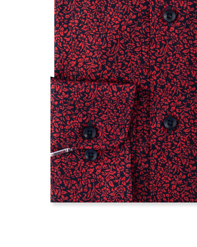 Red Floral Party Wear Shirt