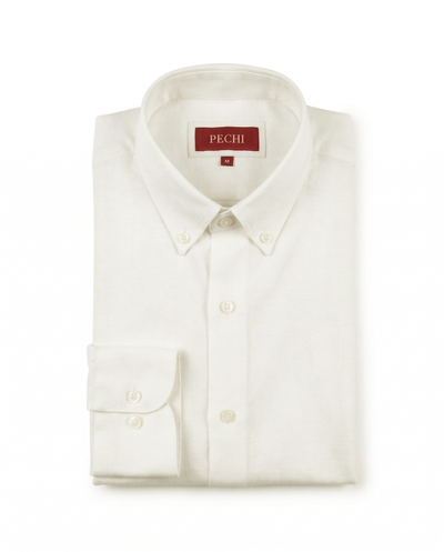 Ivory Button Down Linen Shirt