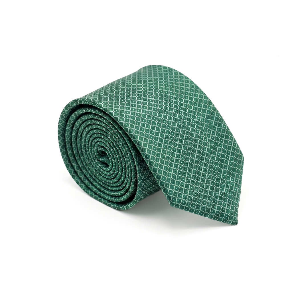 Green Geometric Pattern Tie