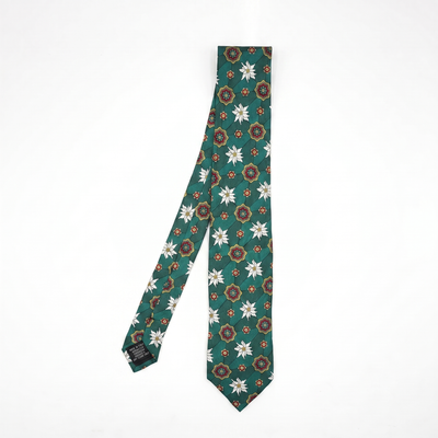 Green Floral Tie