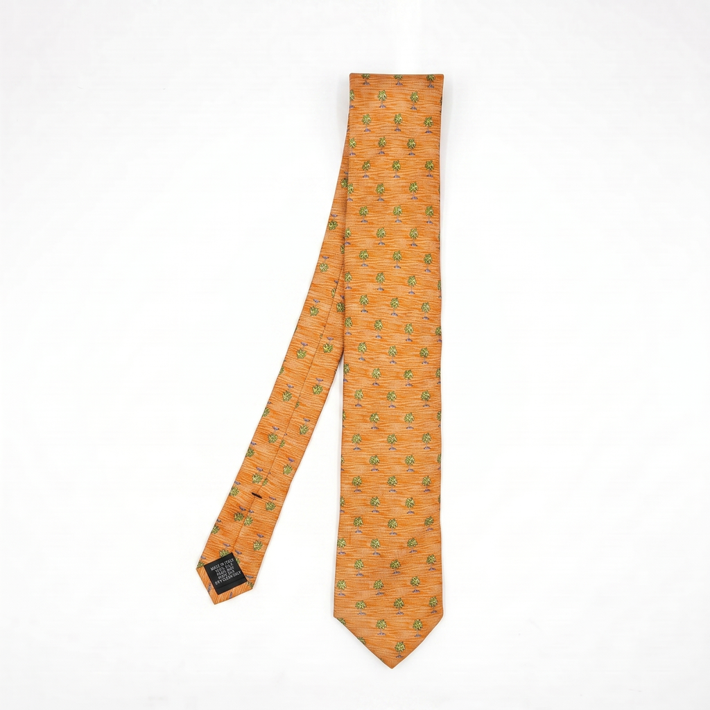 Orange Palm Tree Tie