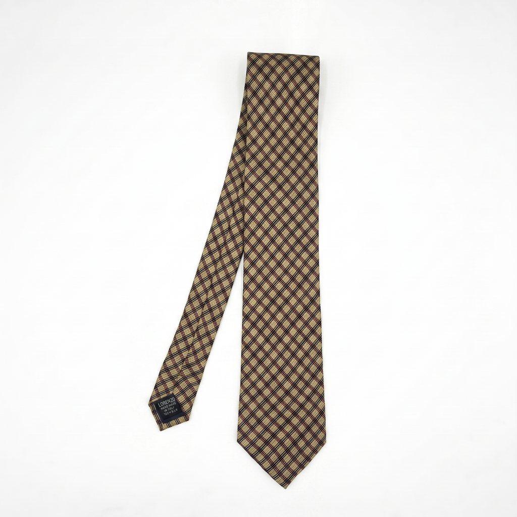 Brown & Black Glen Check Tie