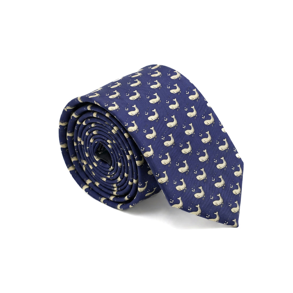 Whale Print Tie