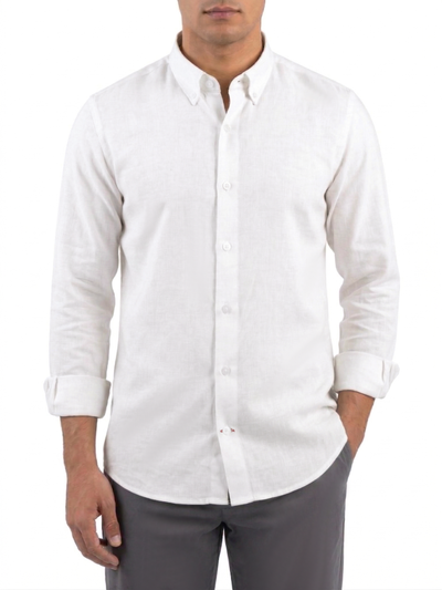 White Button Down Linen Shirt