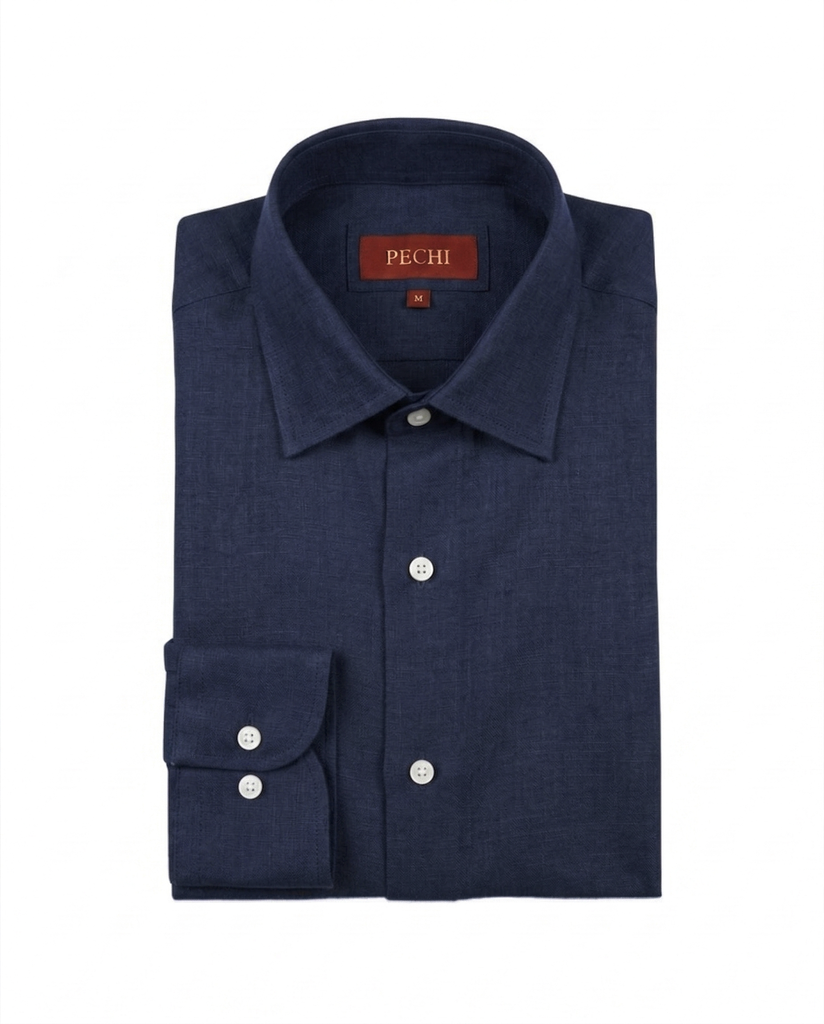 Navy Linen Shirt