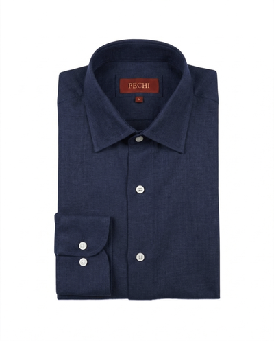 Navy Linen Shirt