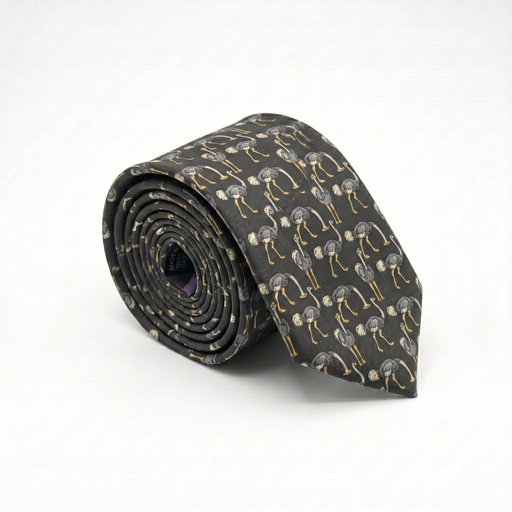 Ostrich Print Tie