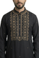 MTO Black Embroidered Kurta Pajama