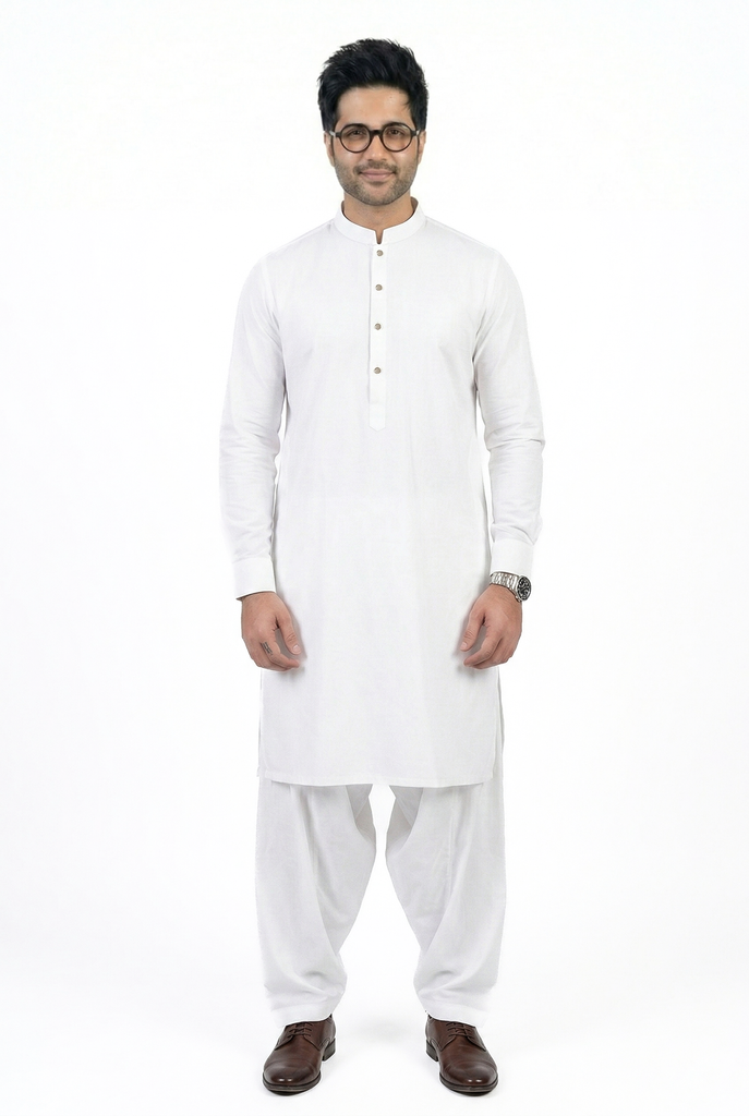 White Shalwar Kameez