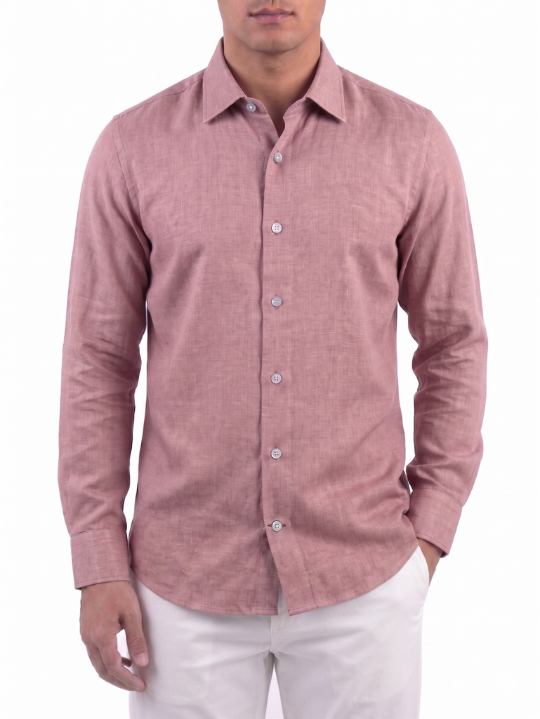 Dusty Pink Linen Shirt