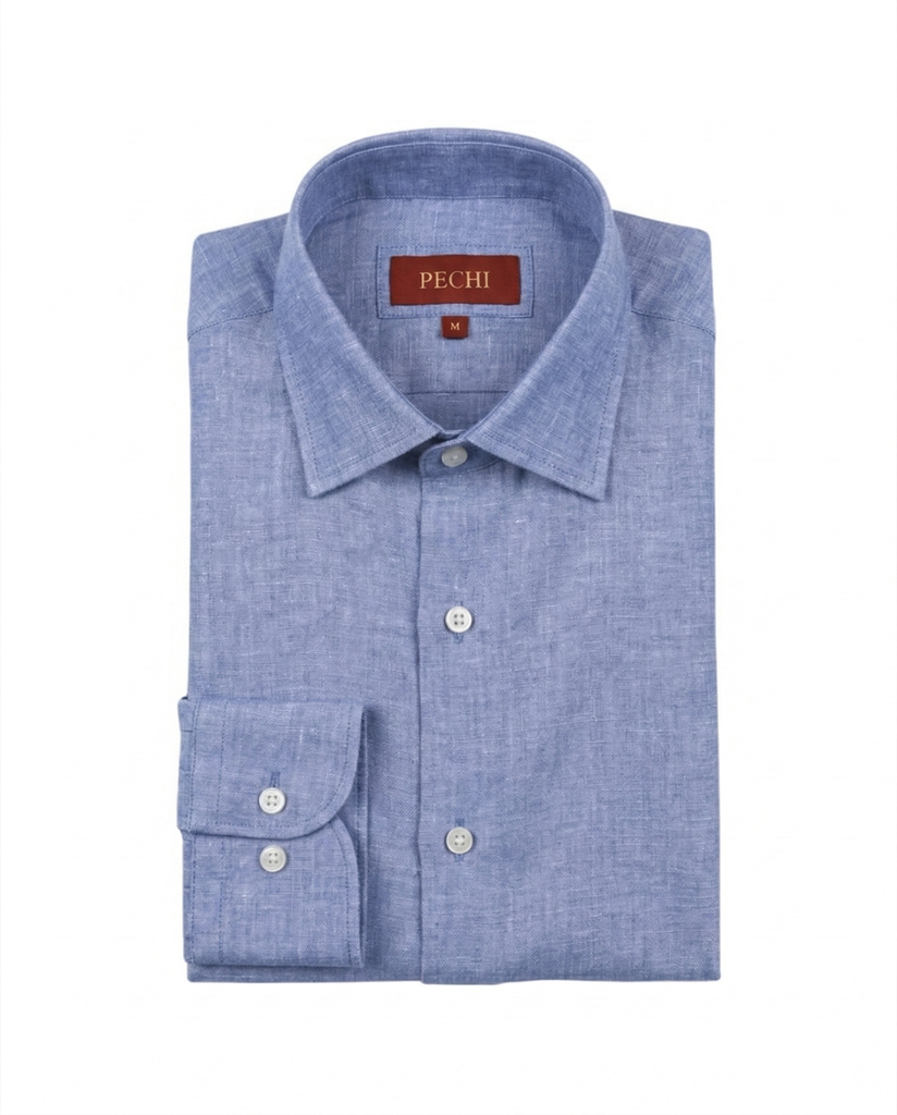 Indigo Blue Linen Shirt