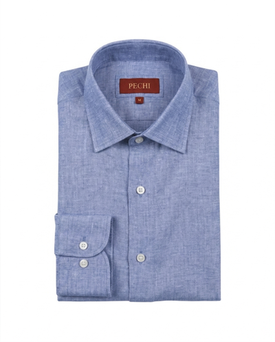Indigo Blue Linen Shirt
