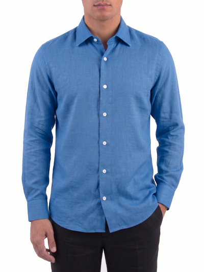 Capri Blue Linen Shirt