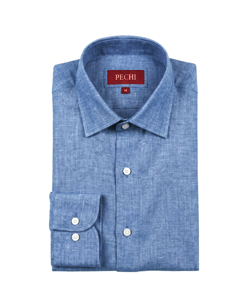 Dusty Blue Linen Shirt