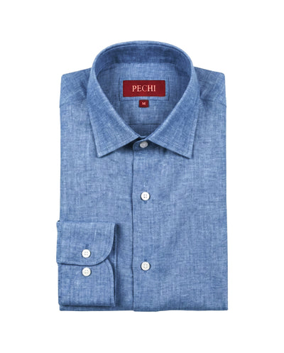 Dusty Blue Linen Shirt