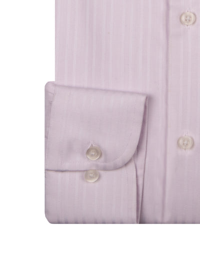Pink and White Twill Stripe Shirt