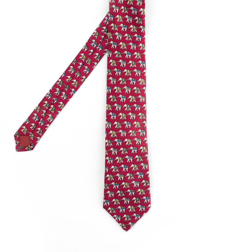 Dark Magenta Elephant Tie