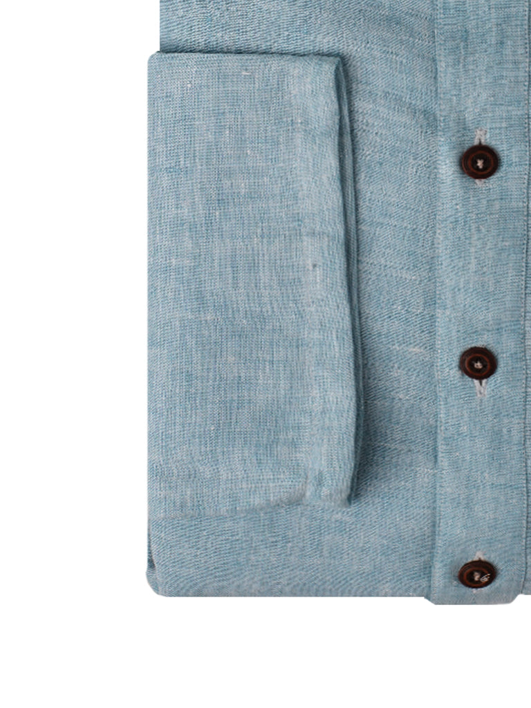 Teal Linen Kurta