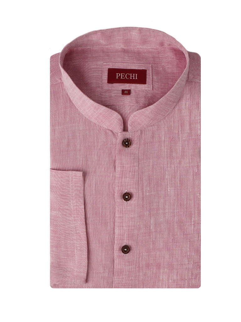 Pink Linen Kurta