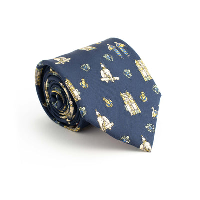 Navy Ancient Elephant Tie