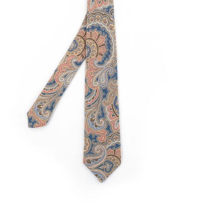 Pastel Paisley Linen Tie