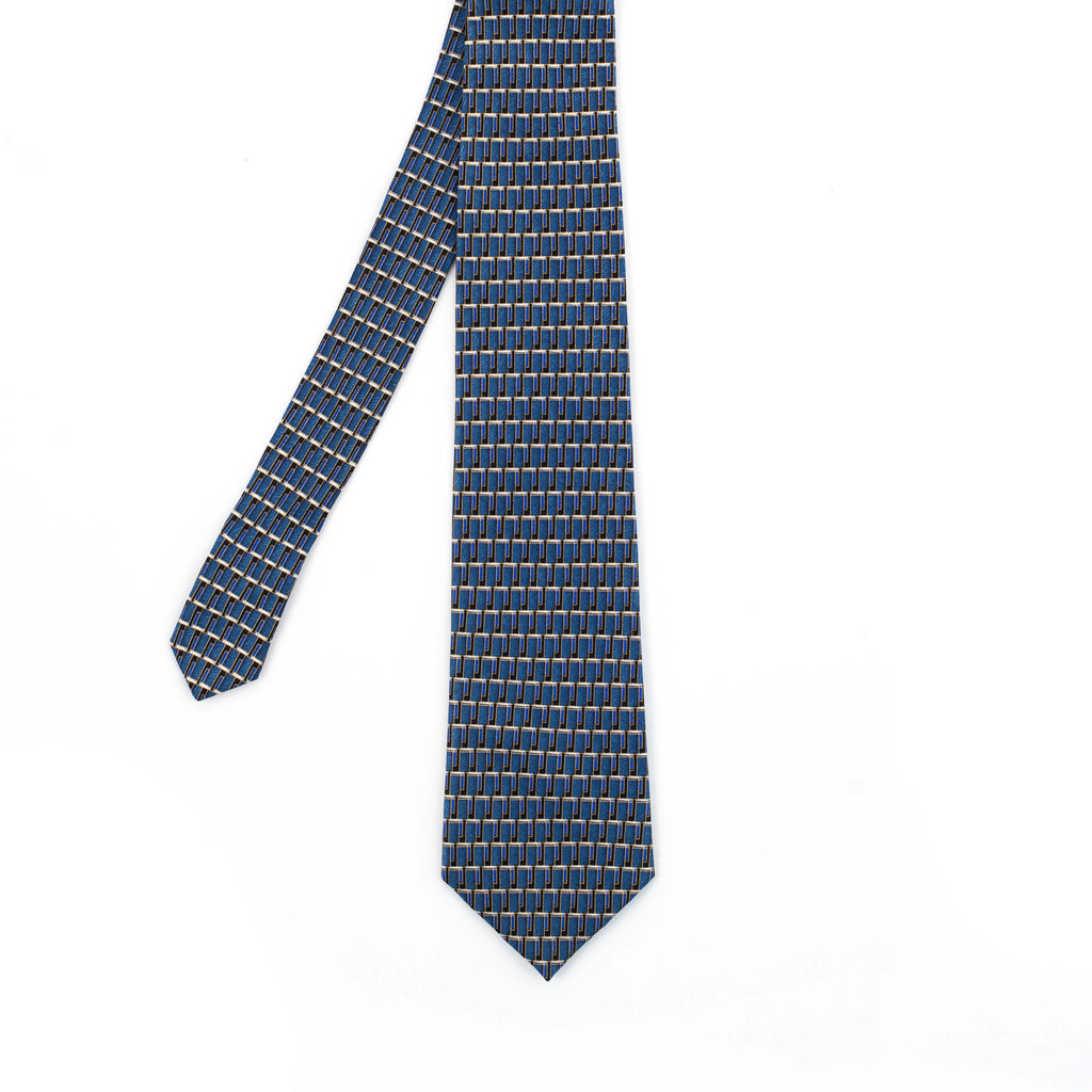 Blue Geometric Tie