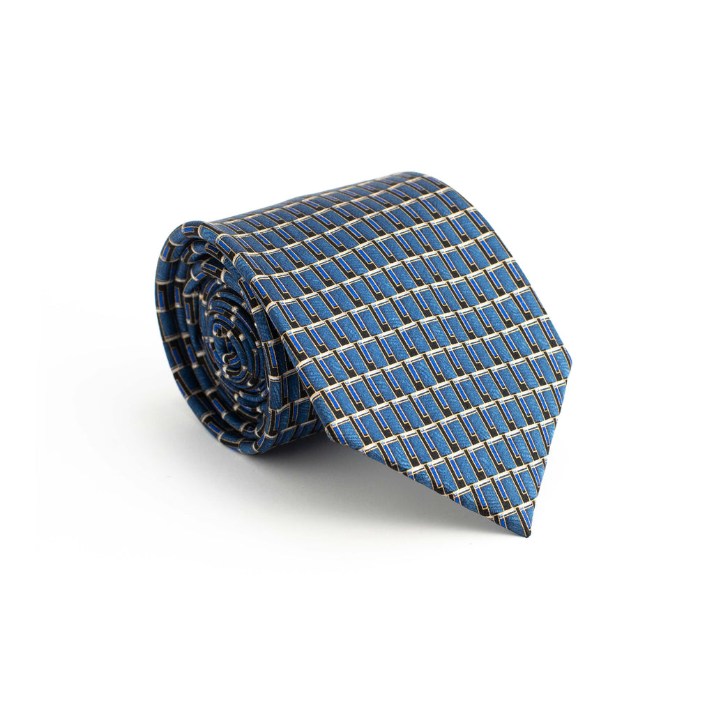 Blue Geometric Tie