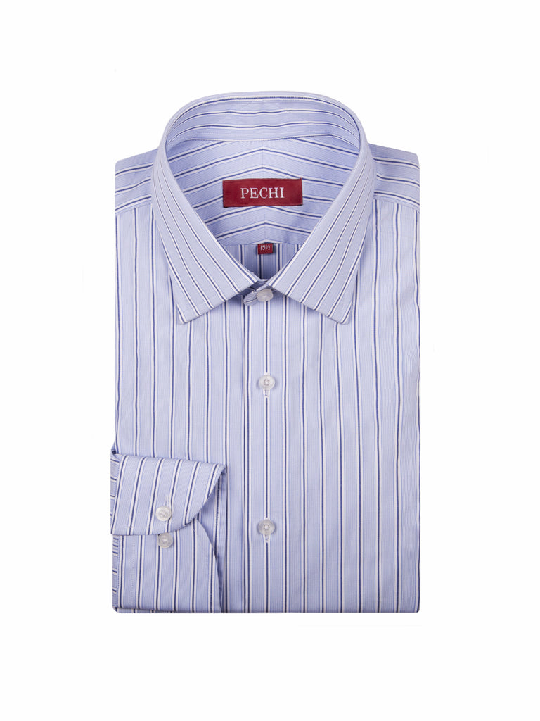 Sky Navy Bold Stripe Shirt