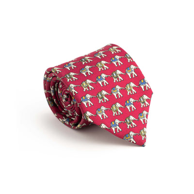 Dark Magenta Elephant Tie