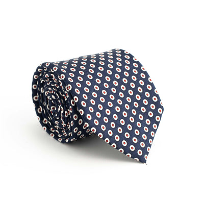 Navy & Red polka Dot Tie