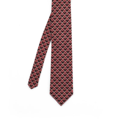 Maroon Geometric Tie
