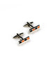 Orange and Black Double Sided Cufflinks