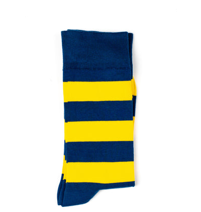 Yellow & Blue Bold Stripe Socks