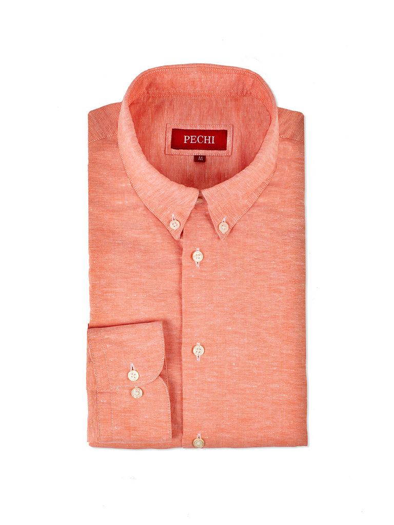 Burnt Orange Linen Shirt