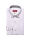 'Bespoke' White Pique shirt - Grey Details