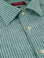 Green & White Stripe Linen Shirt