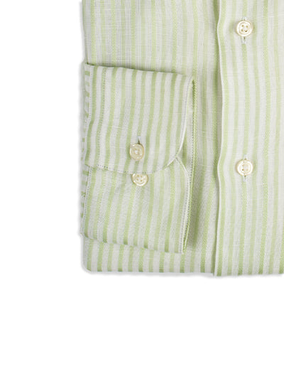 Green Multi Stripe Linen Shirt