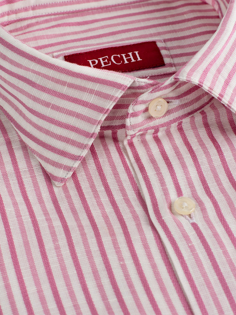 Pink Multi Stripe Linen Shirt