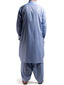 Sky Blue Slub Shalwar Kameez