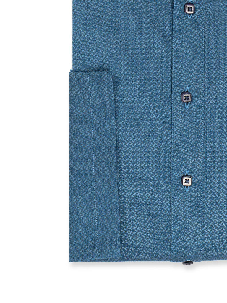 Blue Premium Cotton Jacquard Kurta