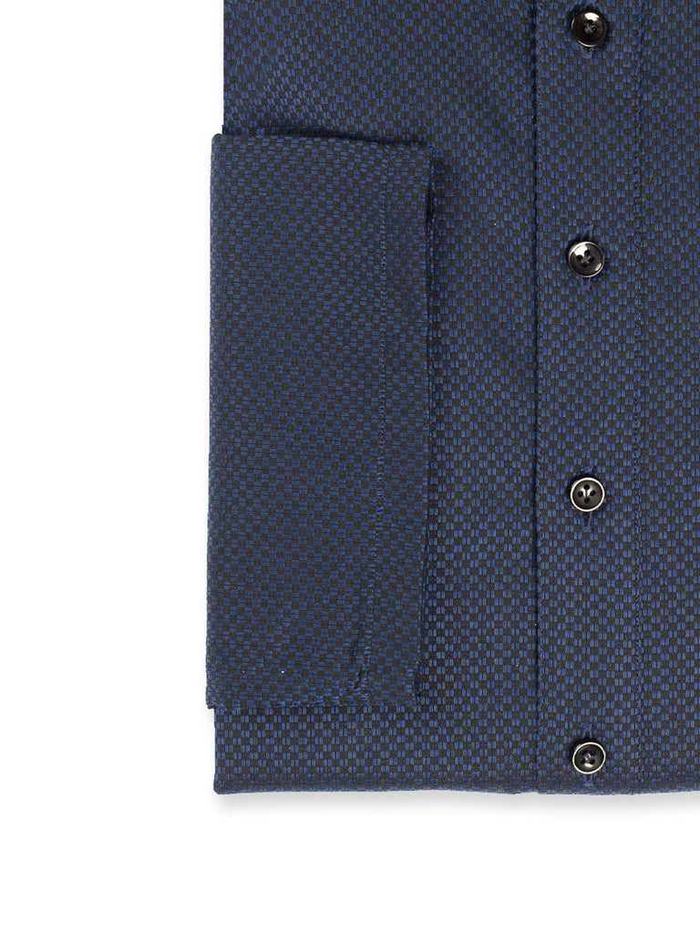 Navy Premium Cotton Jacquard Kurta