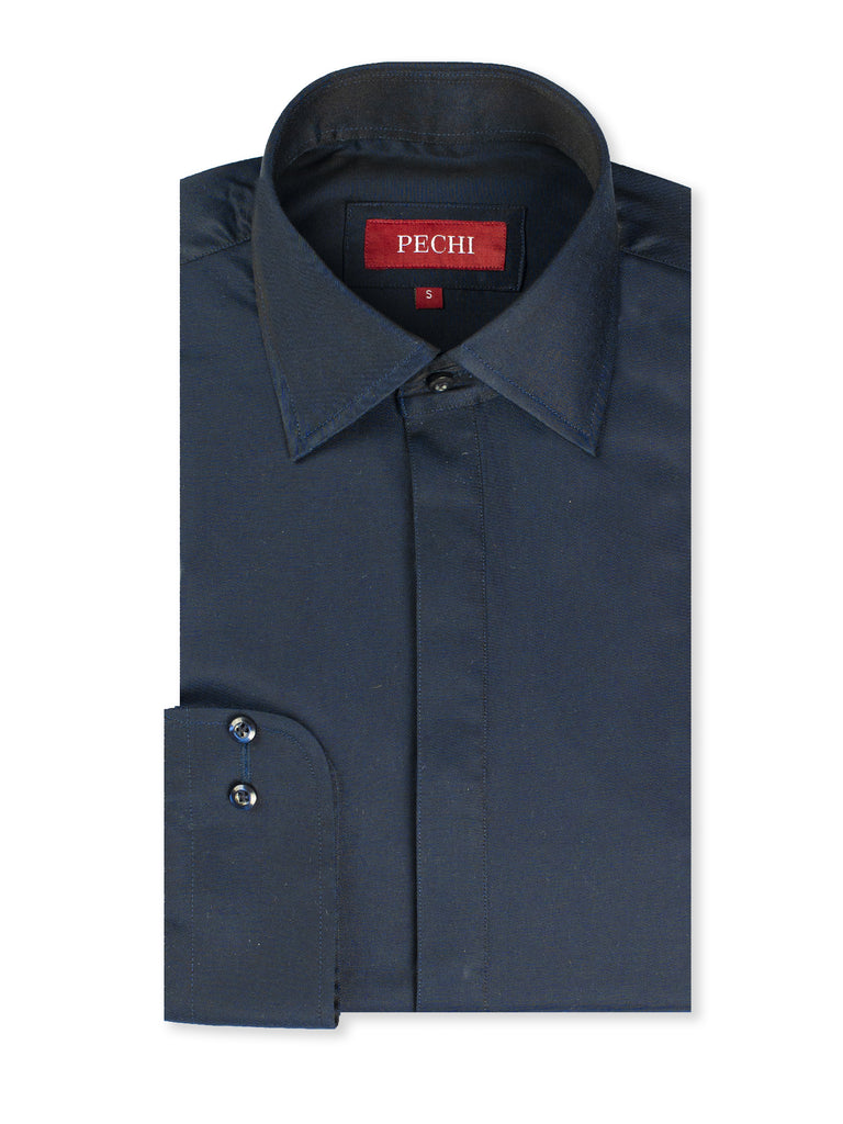 Navy Blue Twill Shalwar Kameez